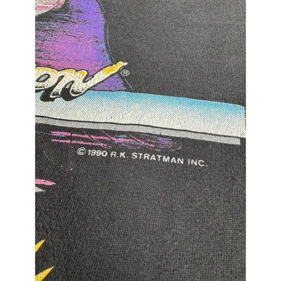 Vintage 1990 Harley Davidson In Full Color Shirt Mens XL Black Single Stitch 90s - Picture 3 of 8